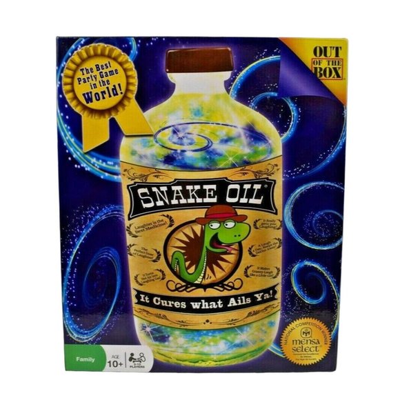 Out of the Box Snake Oil Card Party Game Mensa Select Complete - Picture 2 of 11